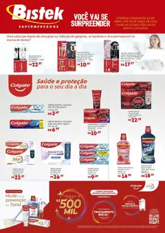Pré-Visualização do folheto "Bistek Supermercados ofertas Colgate" da loja Bistek Supermercados válido a partir de 22/04/2026