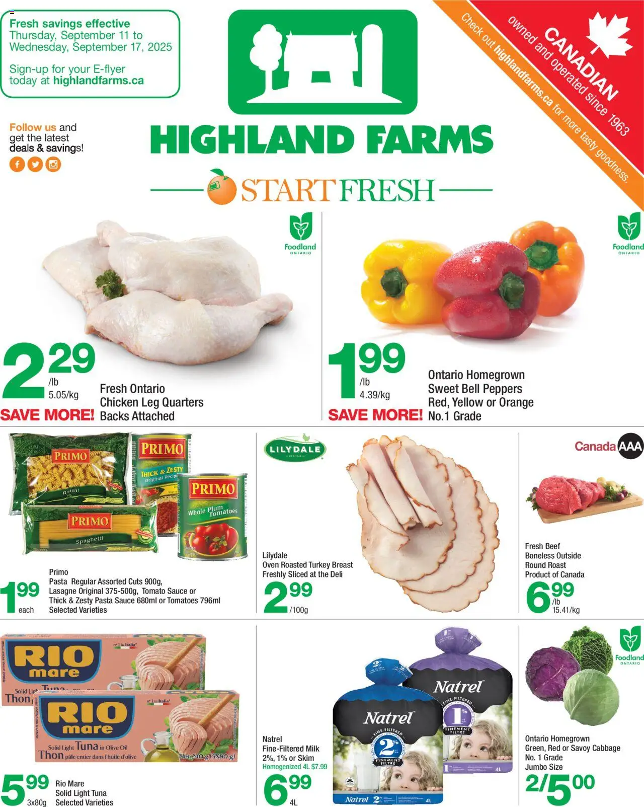 Highland Farms flyer valid from Sep 11, 2025 - page number 1