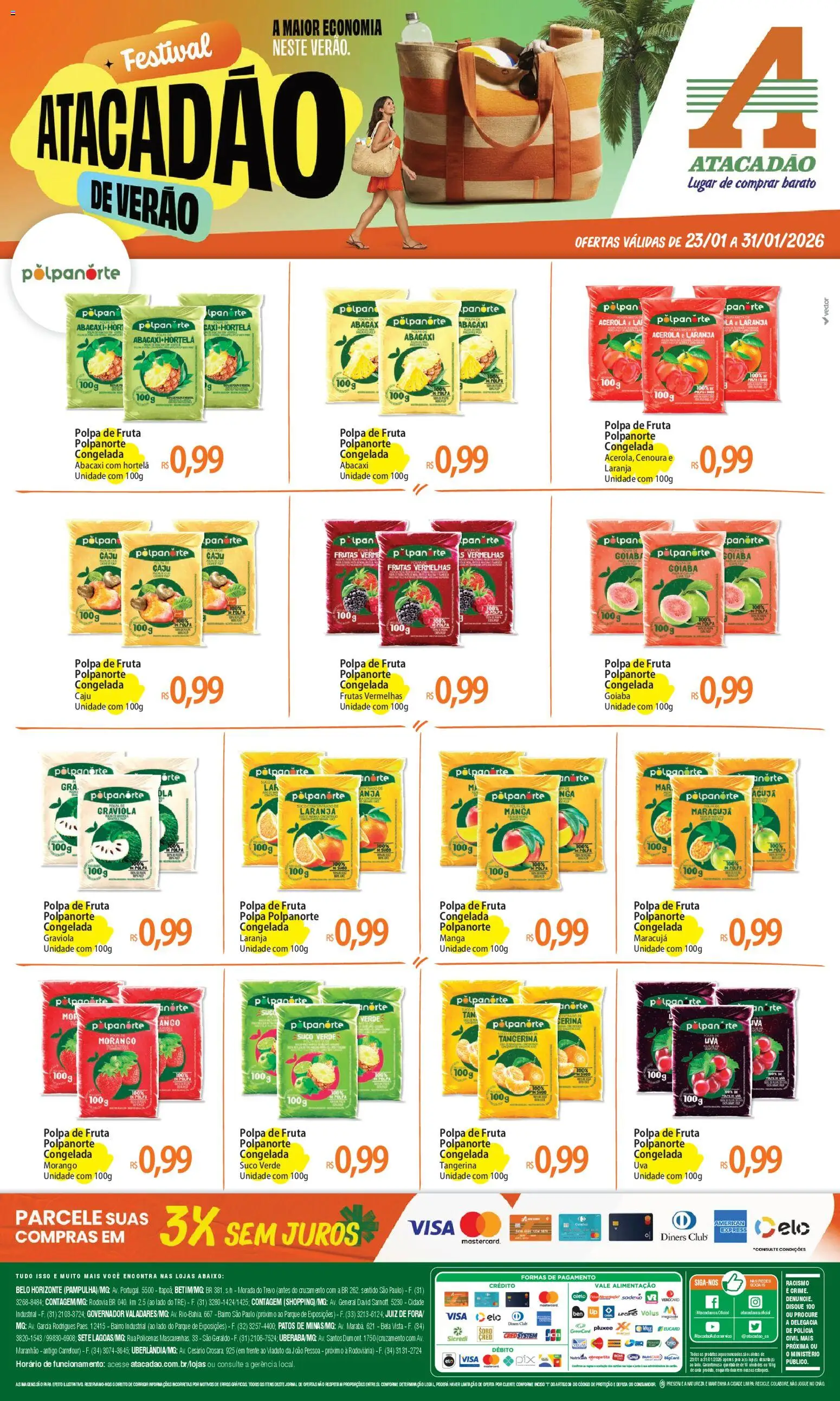 Pré-Visualização do folheto "Ofertas - MG" da loja Atacadão válido a partir de 23/01/2026