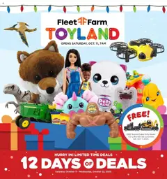 Ad Preview of Mills Fleet Farm Toyland Catalog from 10/01/2025