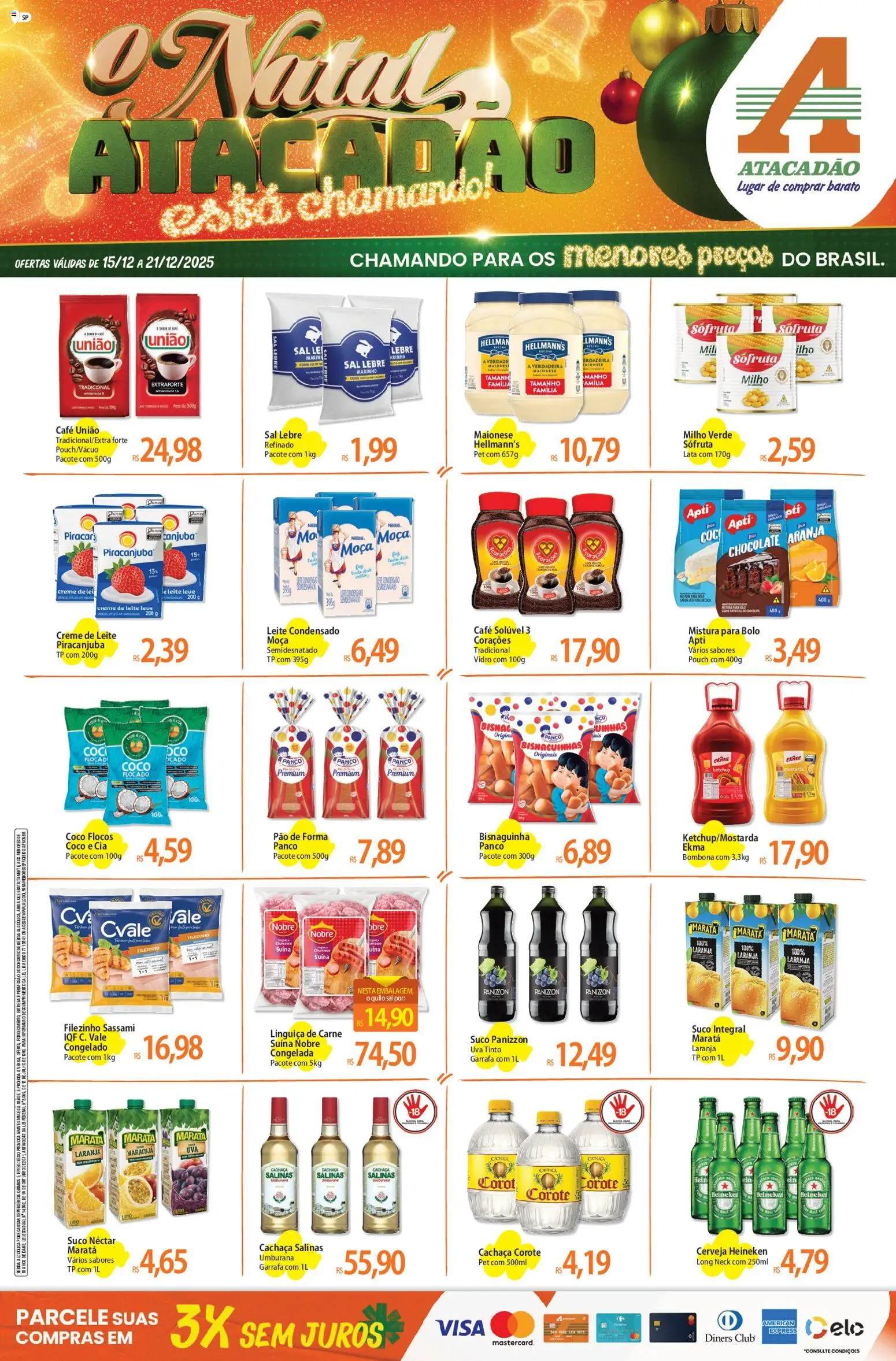 Pré-Visualização do folheto "Ofertas da semana" da loja Atacadão válido a partir de 15/12/2025