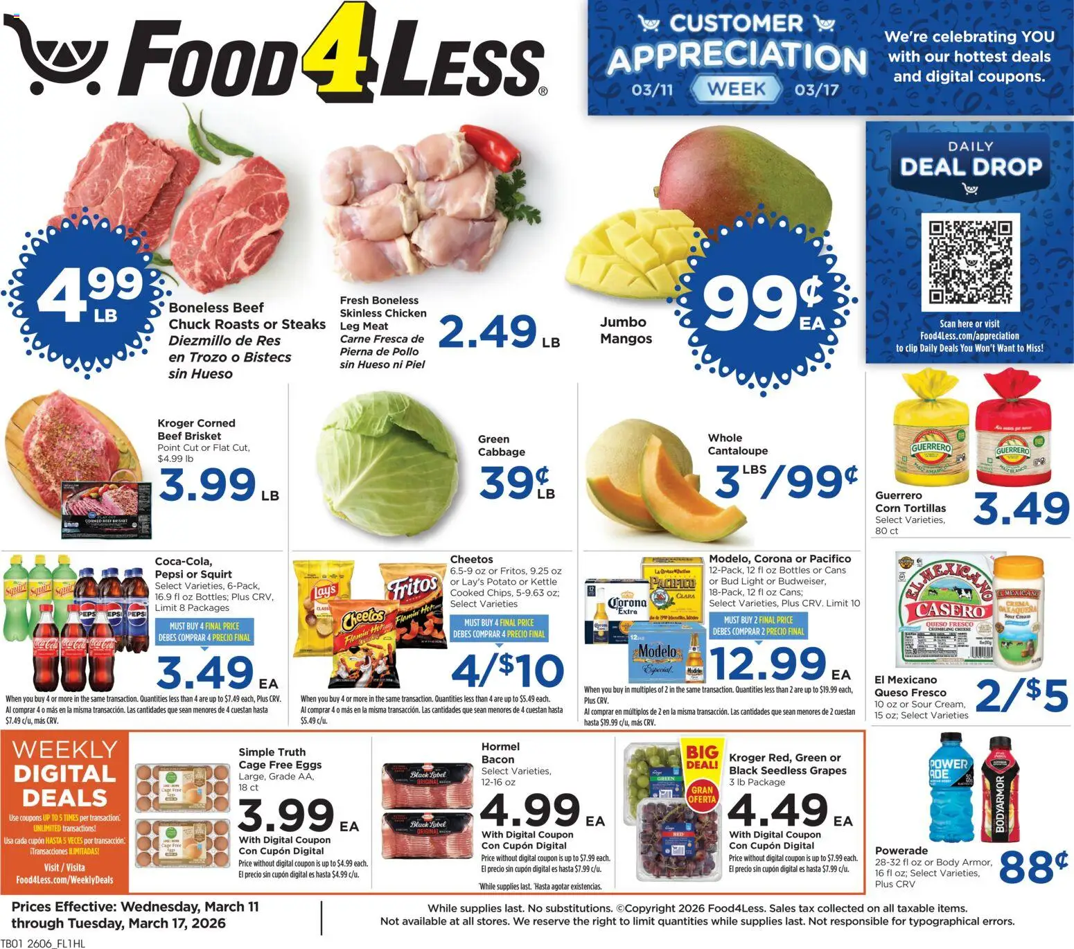 Ad Preview of Food 4 Less Food 4 Less Weekly Ad from 03/11/2026