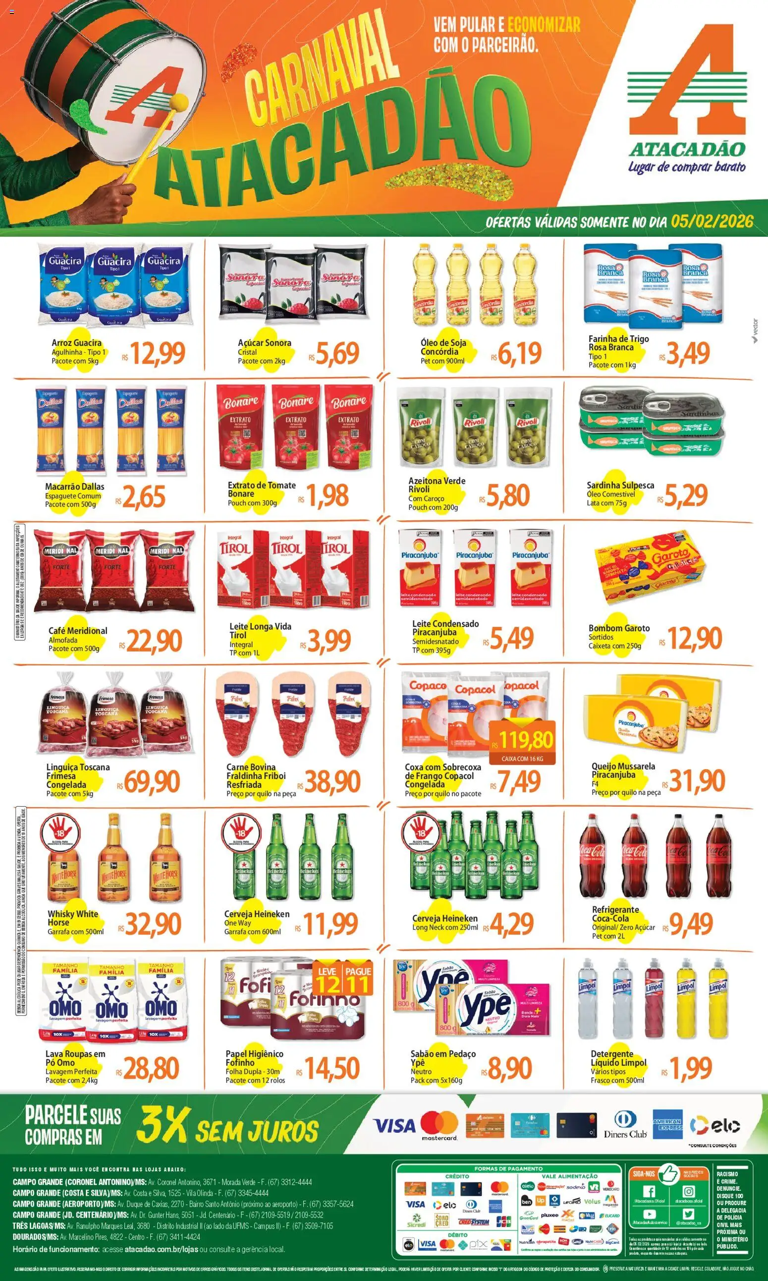 Pré-Visualização do folheto "Ofertas - MS" da loja Atacadão válido a partir de 05/02/2026