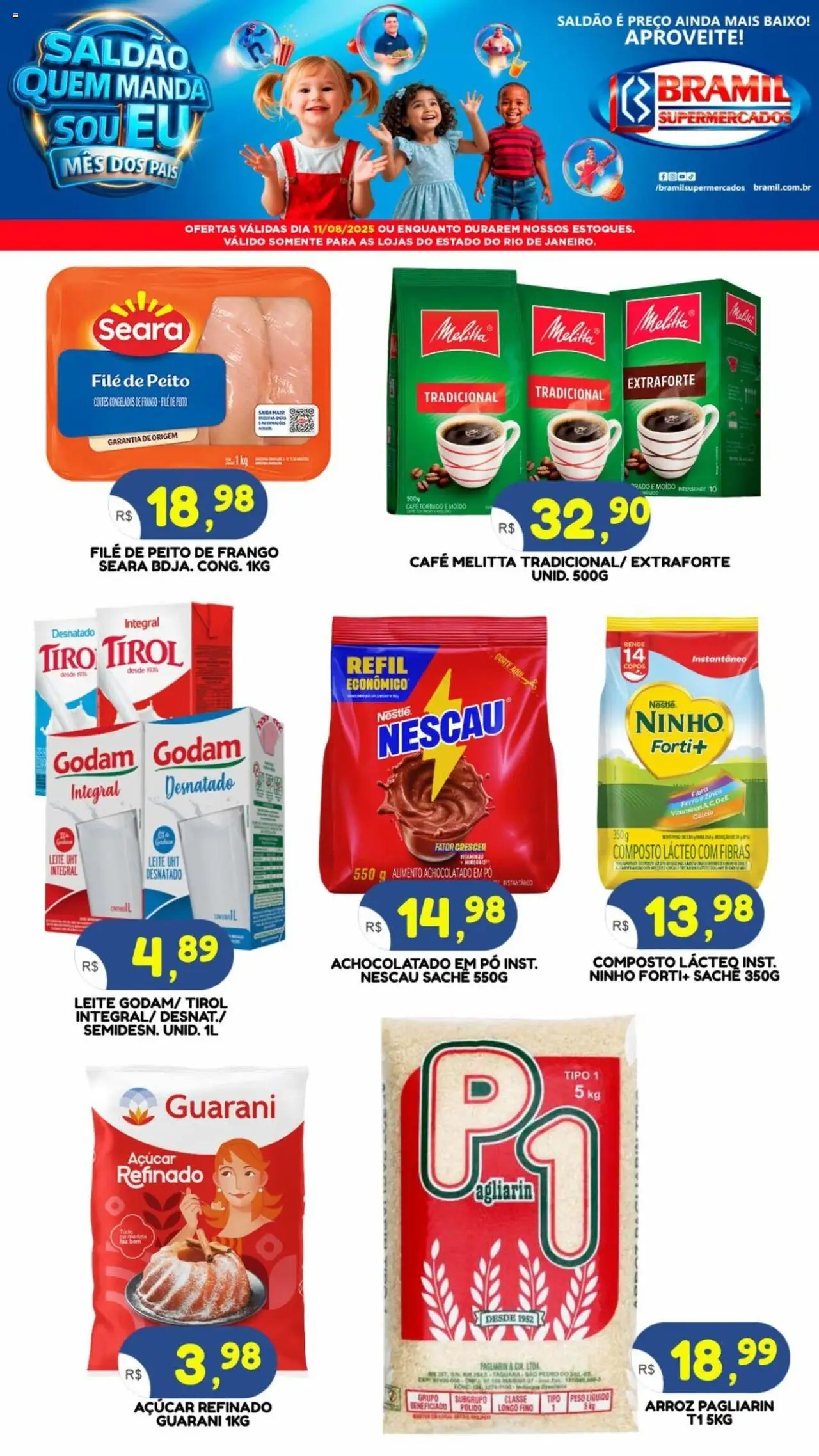 Bramil Supermercados folheto "Ofertas do Dia" válido a partir de 11/08/2025 - número de página 1