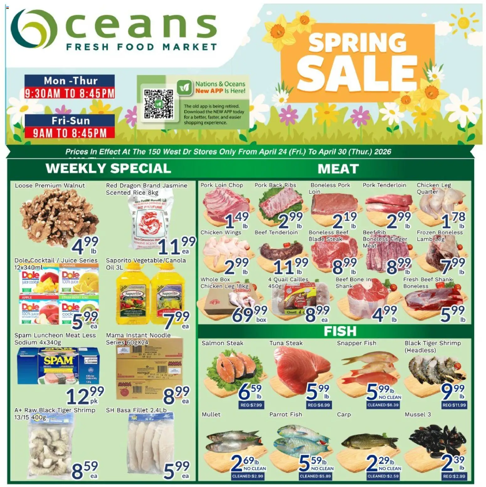 Preview of leaflet Oceans weekly flyer / circulaire from shop Oceans is valid from Apr 24, 2026