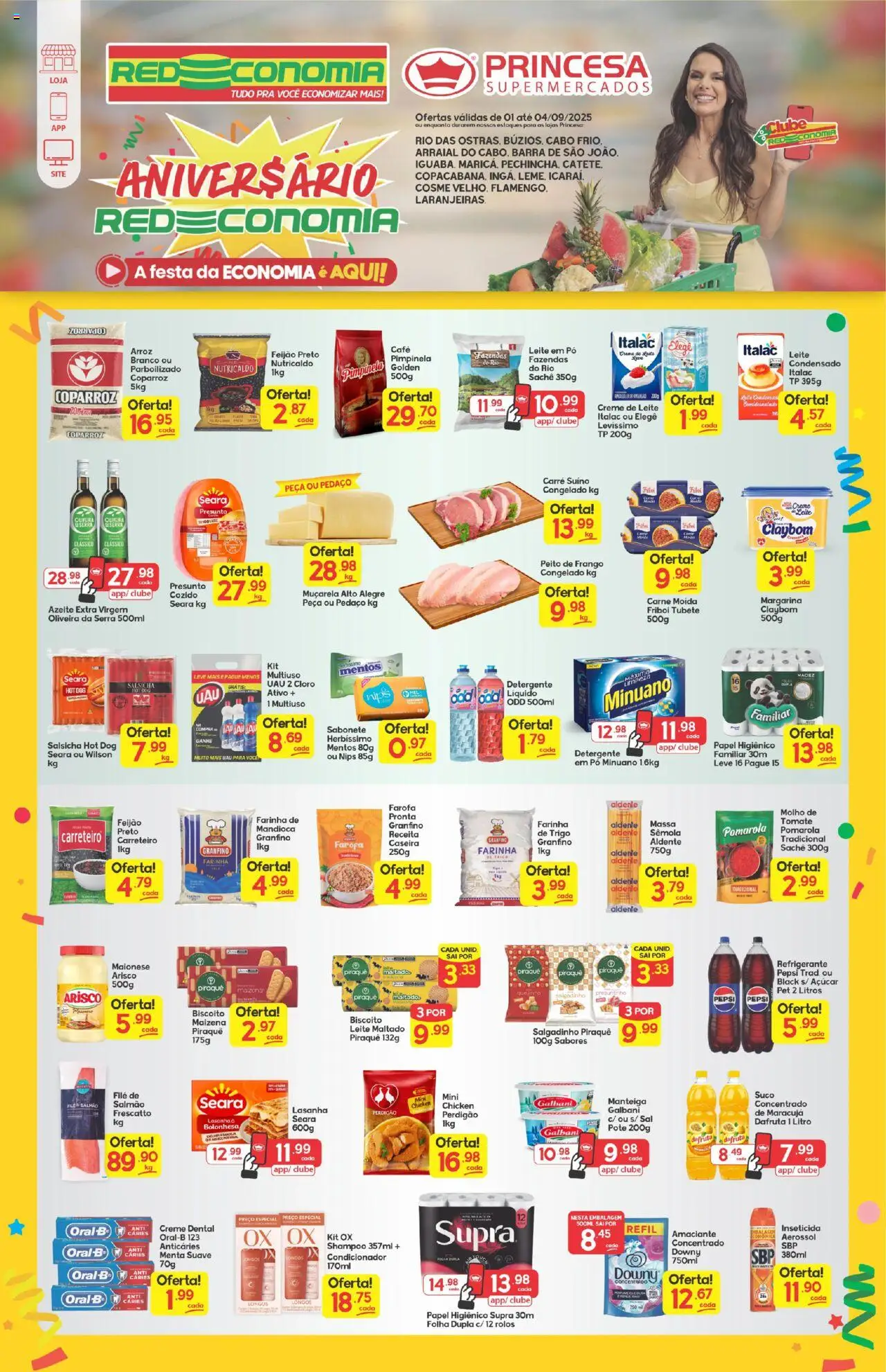 Princesa folheto "Encarte" válido a partir de 01/09/2025 - número de página 1 - Azeite, Maracujá, Manteiga, Detergente, Creme, Leite em pó, Condicionador, Azeite extra virgem