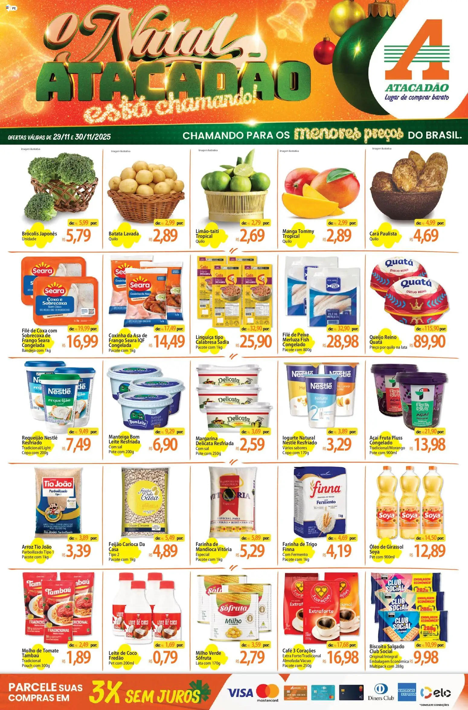 Pré-Visualização do folheto "Ofertas - PE" da loja Atacadão válido a partir de 29/11/2025