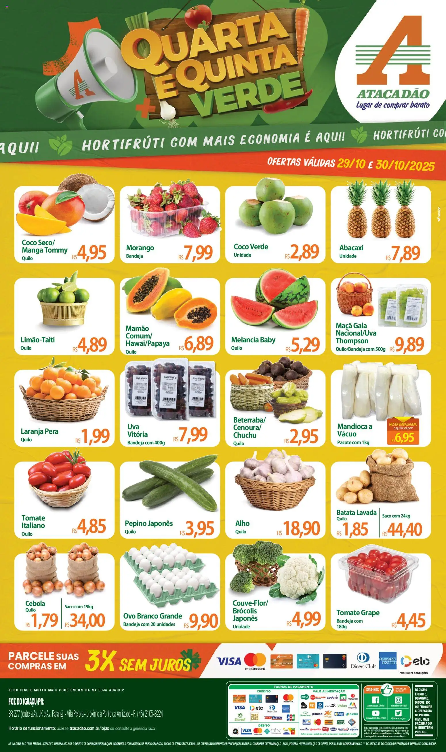 Pré-Visualização do folheto "Ofertas - PR" da loja Atacadão válido a partir de 29/10/2025