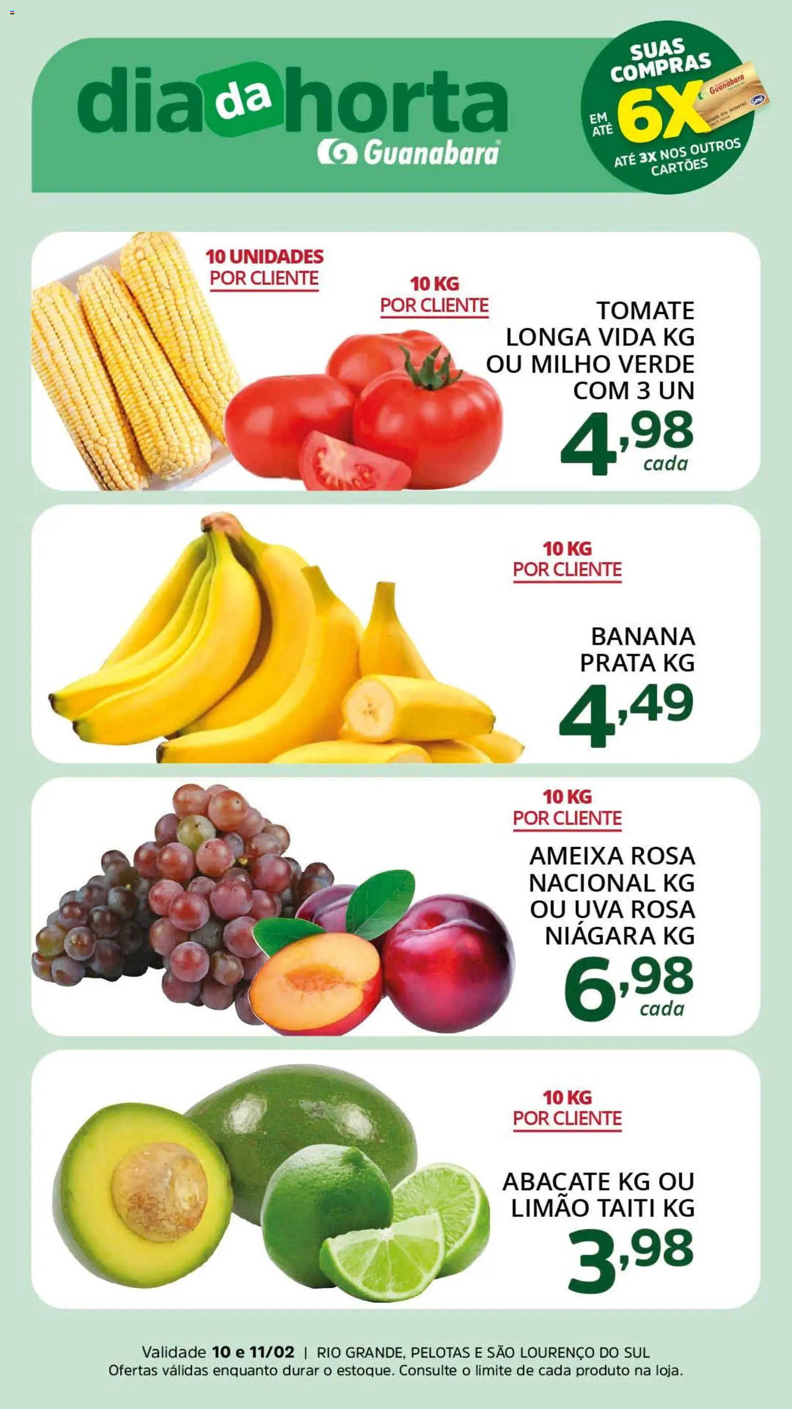 Pré-Visualização do folheto "Ofertas da semana" da loja Supermercado Guanabara válido a partir de 10/02/2026