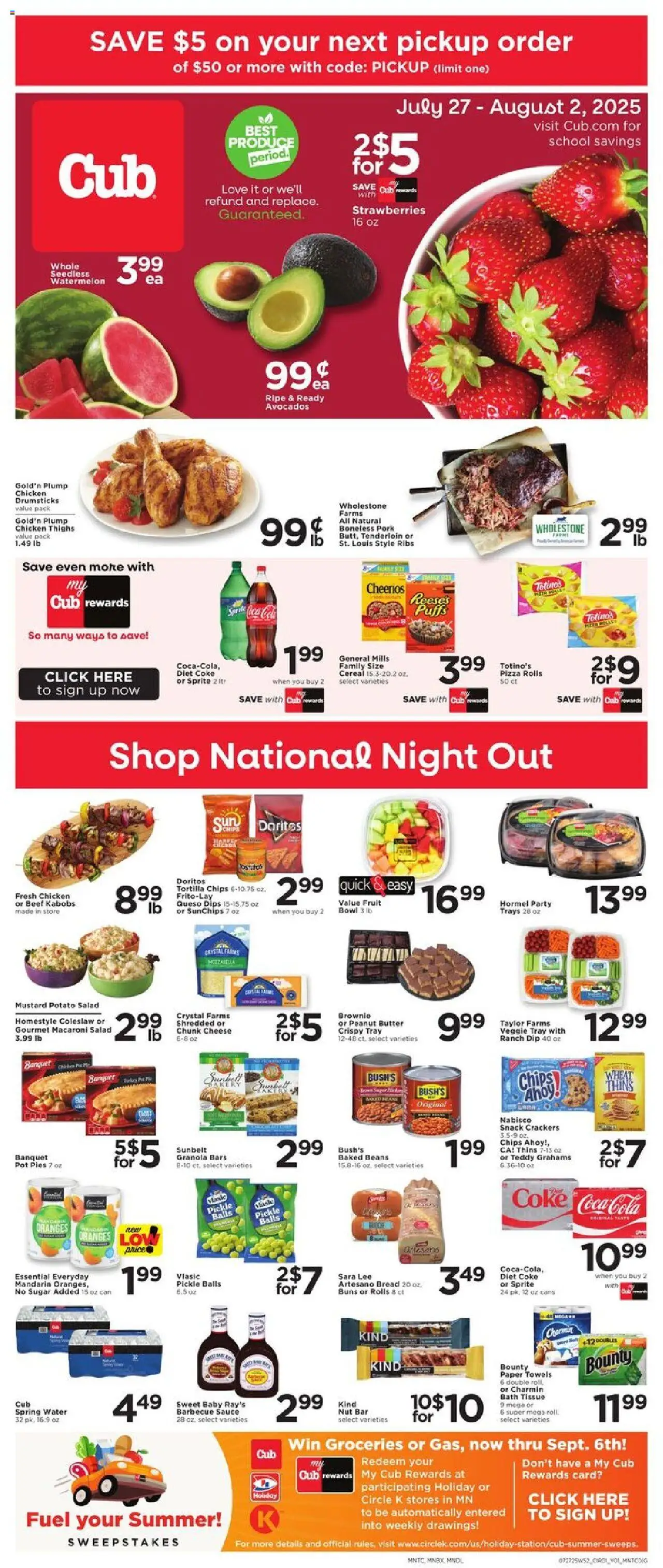 Cub Foods Weekly Ad from 07/27/2025 - Flyer - Page number 1