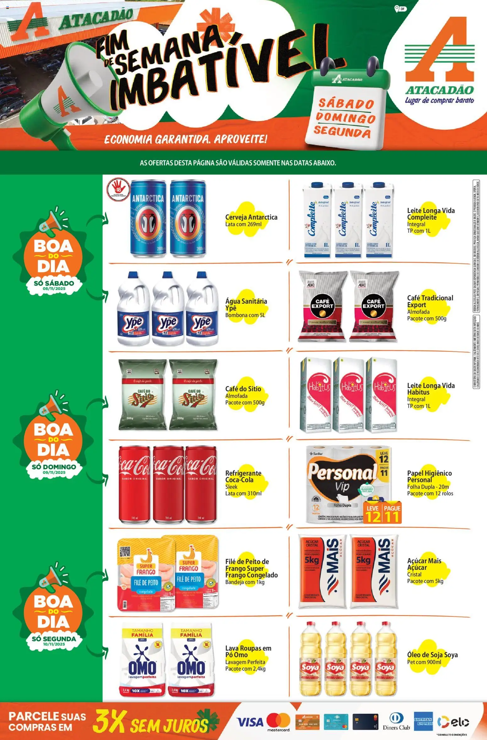 Pré-Visualização do folheto "Ofertas - DF" da loja Atacadão válido a partir de 08/11/2025