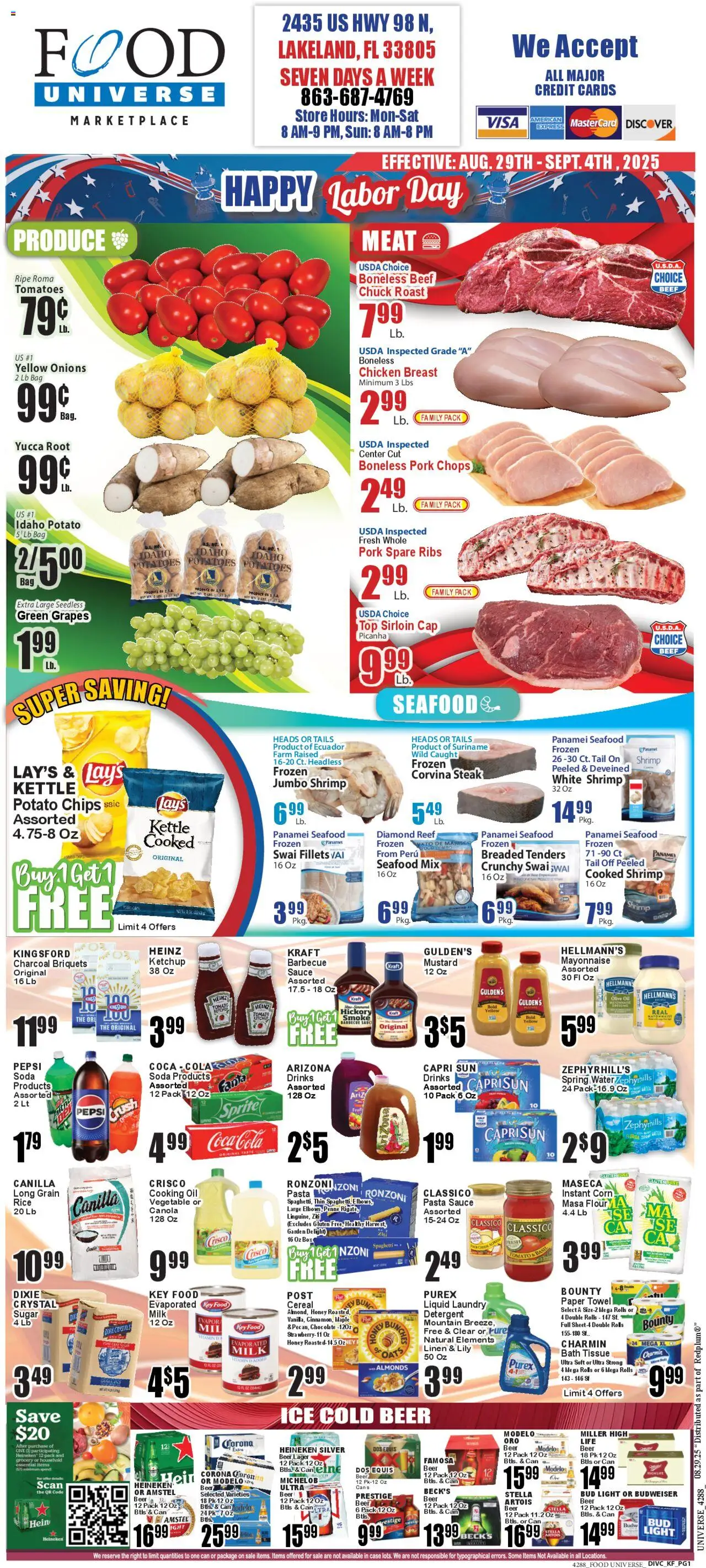 Food Universe Weekly Ad from 08/29/2025 - Flyer - Page number 1