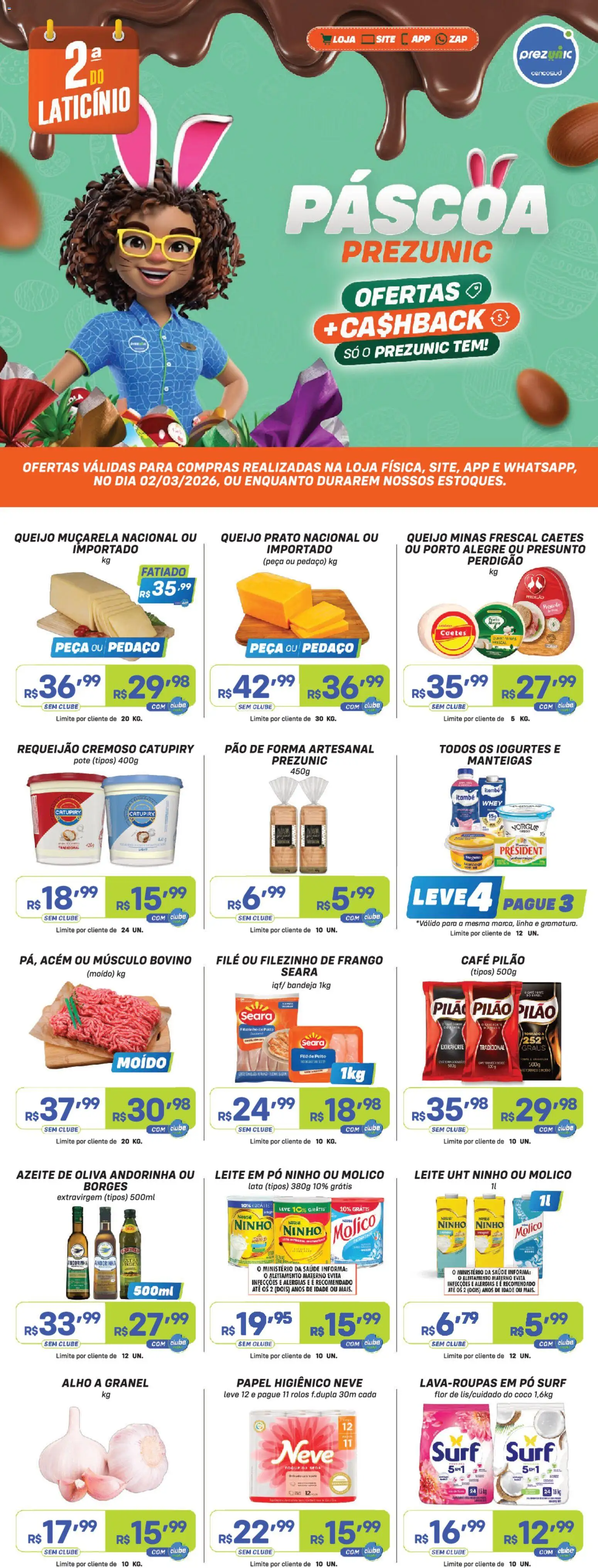 Pré-Visualização do folheto "Prezunic ofertas" da loja Prezunic válido a partir de 02/03/2026