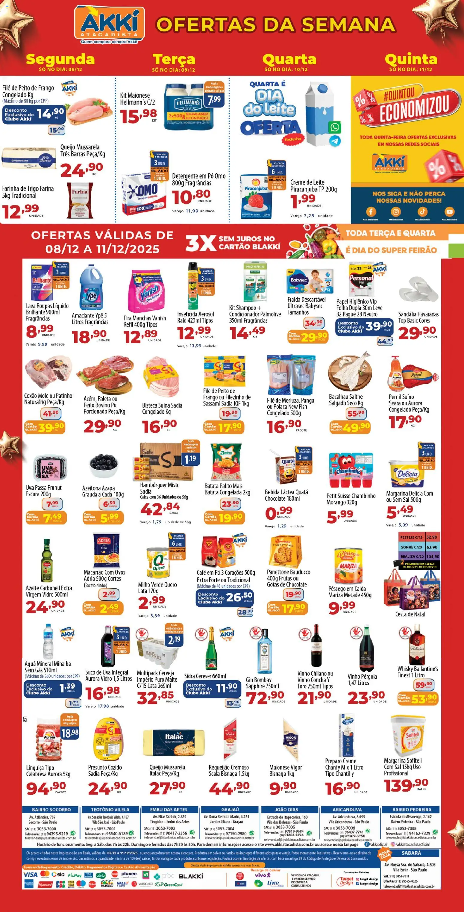 Pré-Visualização do folheto "Ofertas da semana" da loja Akki Atacadista válido a partir de 08/12/2025