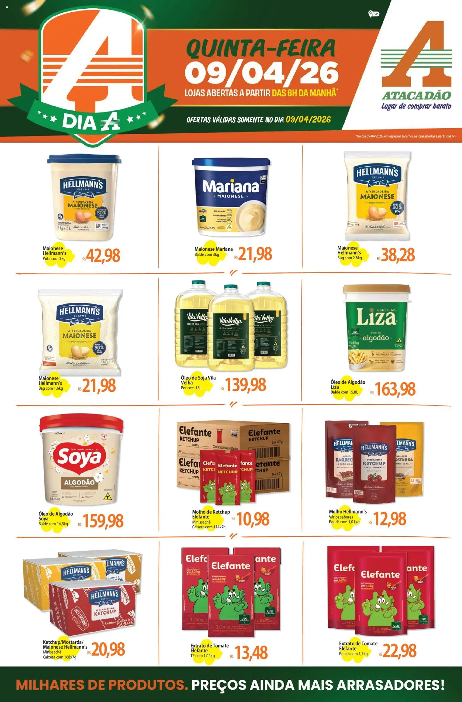 Pré-Visualização do folheto "Atacadão ofertas - SP" da loja Atacadão válido a partir de 09/04/2026