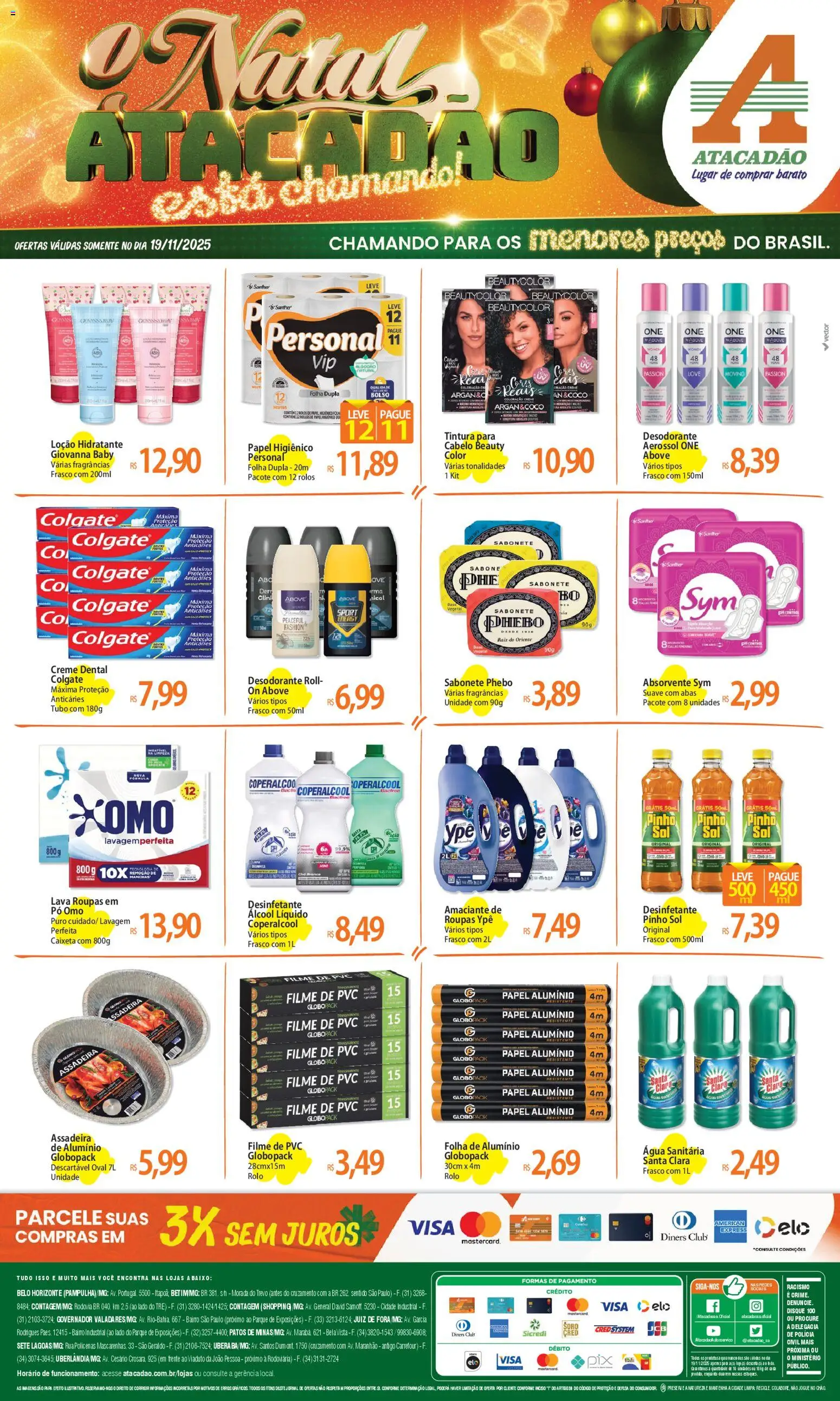 Pré-Visualização do folheto "Ofertas - MG" da loja Atacadão válido a partir de 19/11/2025