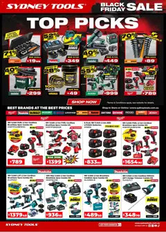 Preview of catalogue Black Friday from shop Sydney Tools valid 17/11/2025