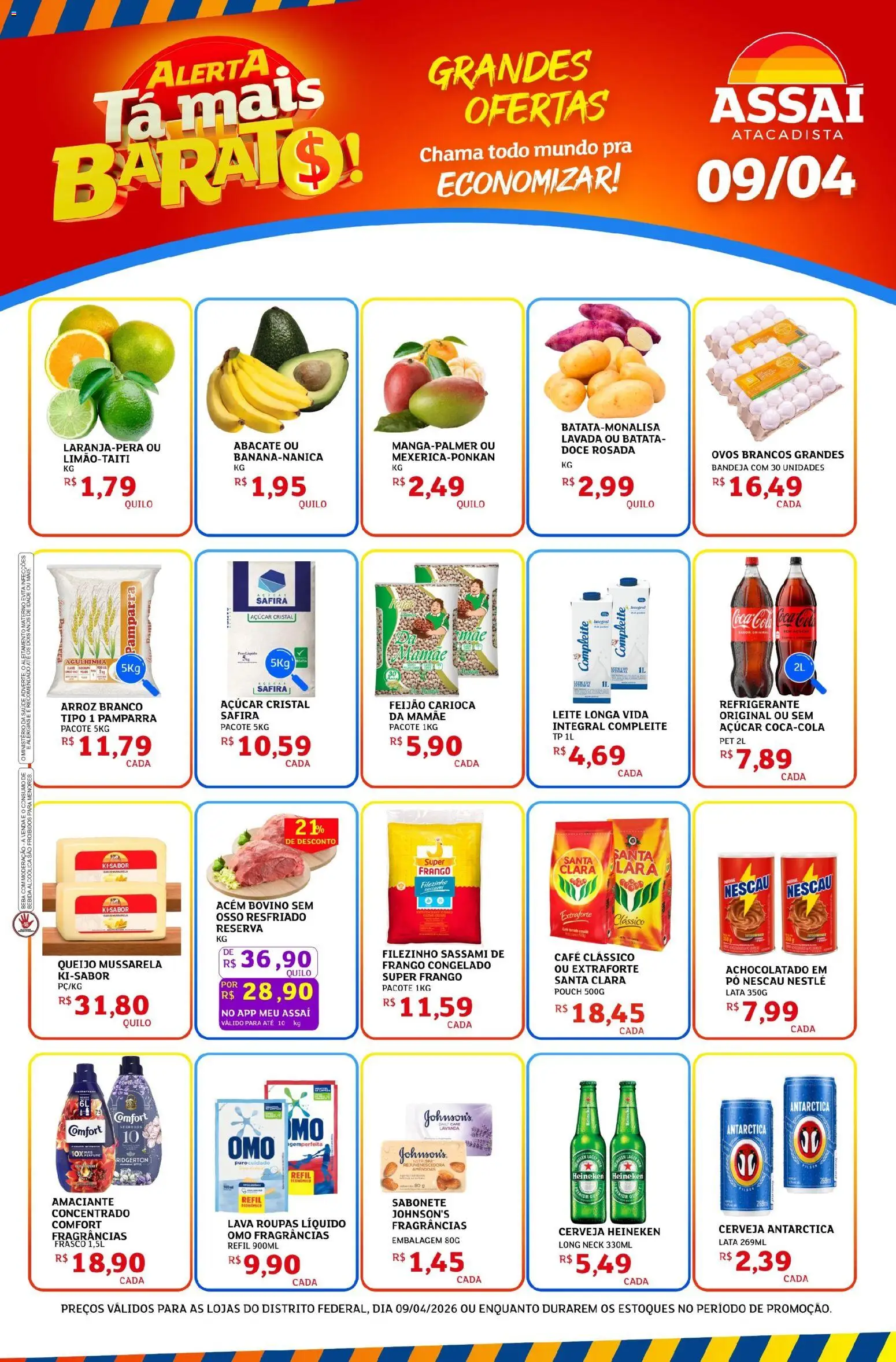 Pré-Visualização do folheto "Assaí Atacadista ofertas - DF" da loja Assaí Atacadista válido a partir de 09/04/2026