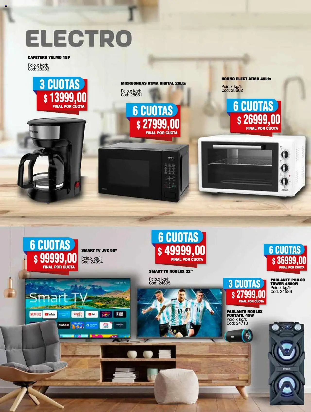 Maxiconsumo Tecnología Maxi del 06/10/2025 Online - Microondas, Cafetera, Parlante, Horno