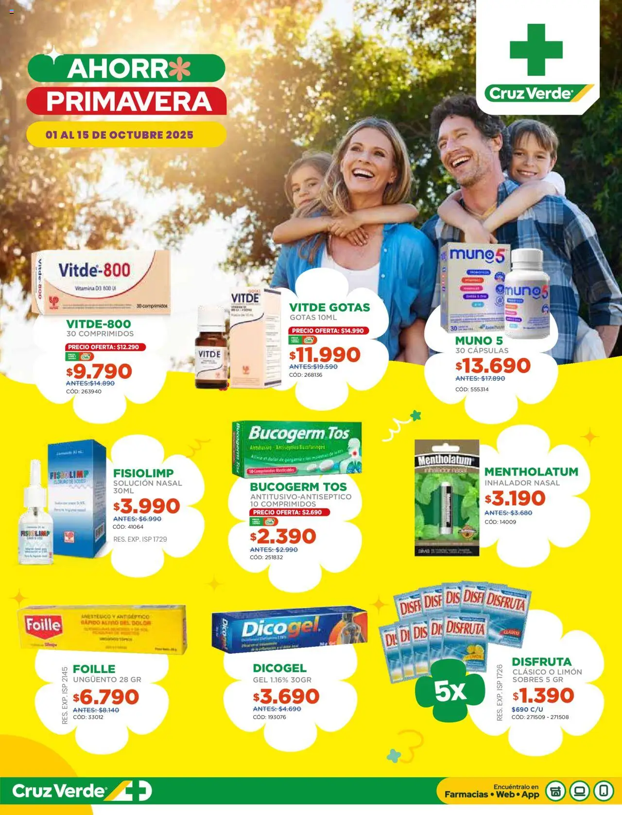Cruz Verde Flyer Ofertas Primera Quincena > válido desde 30.09.2025 > número de página 1 - Limón
