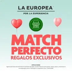 Vista previa las ofertas de la tienda La Europea - Catálogo Match perfecto regalos exclusivos desde el 26/01/2026 