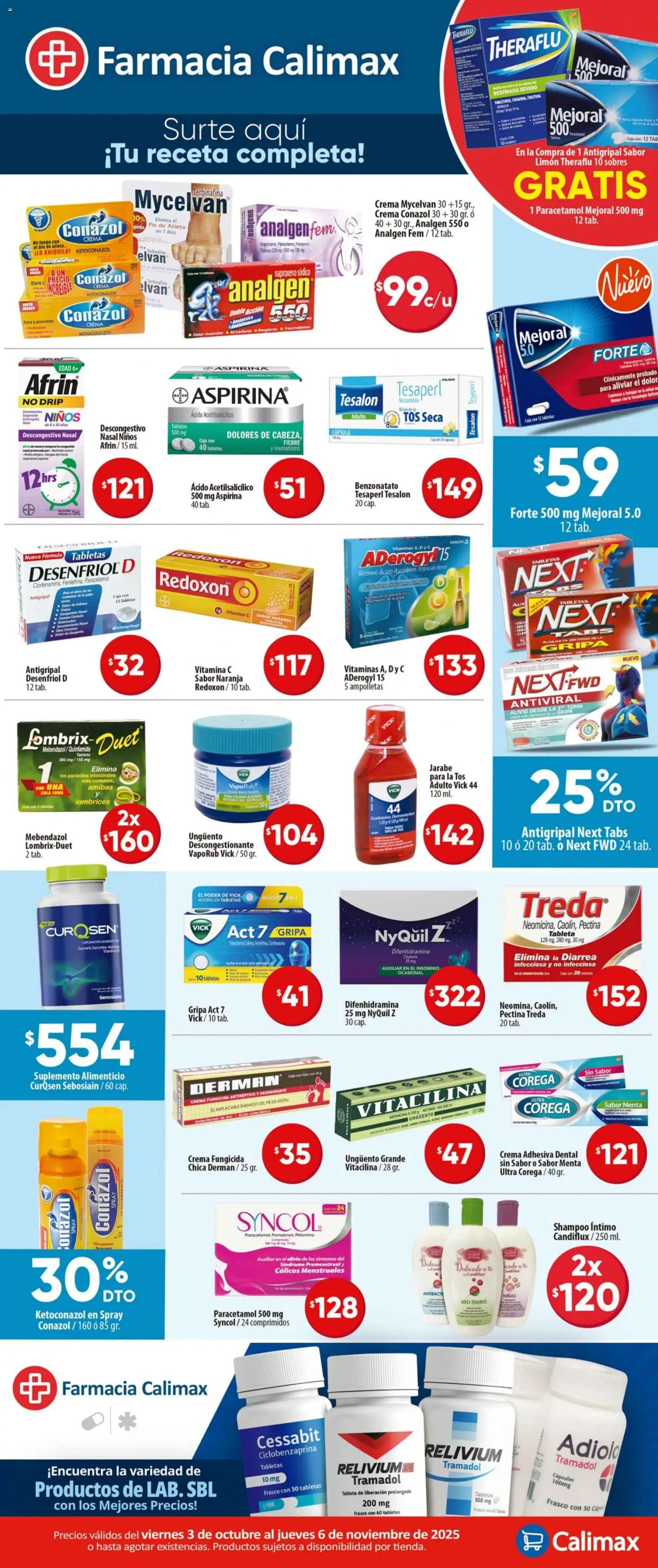 Vista previa las ofertas de la tienda Calimax - Folleto Farmacia desde el 03/10/2025 