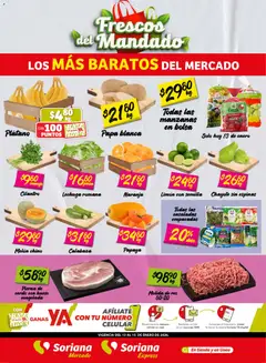 Vista previa las ofertas de la tienda Soriana - Frescos del Mandado Mercado: Saltillo y Torreón Frescos del Mandado Mercado: Saltillo y Torreón desde el 13/01/2026 
