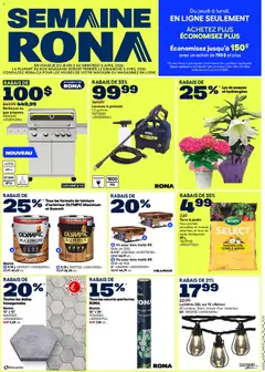 Un aperçu du dépliant Rona circulaire du magasin Rona est valide à partir 2 avr. 2026