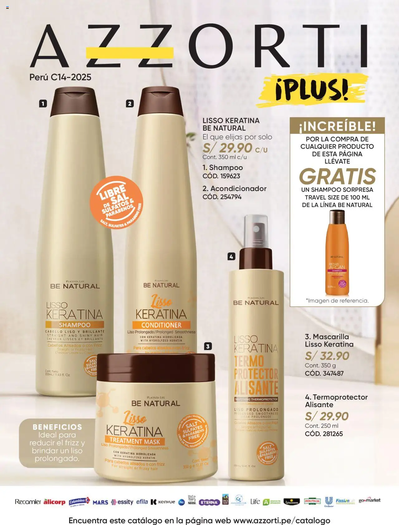 Catálogo Azzorti - Campaña C14 Plus/2025 - Ofertas Online - número de página 1 - Shampoo, Sal, Acondicionador
