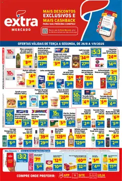 Pré-Visualização do folheto "Ofertas de Mercado" da loja Extra válido a partir de 26/08/2025