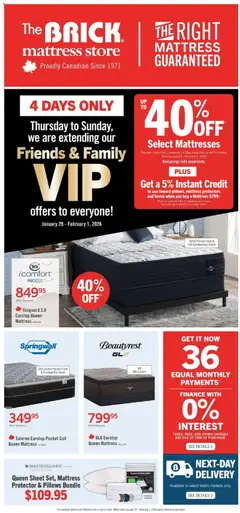 Preview of leaflet Brick Mattress Store from shop The Brick is valid from Jan 29, 2026