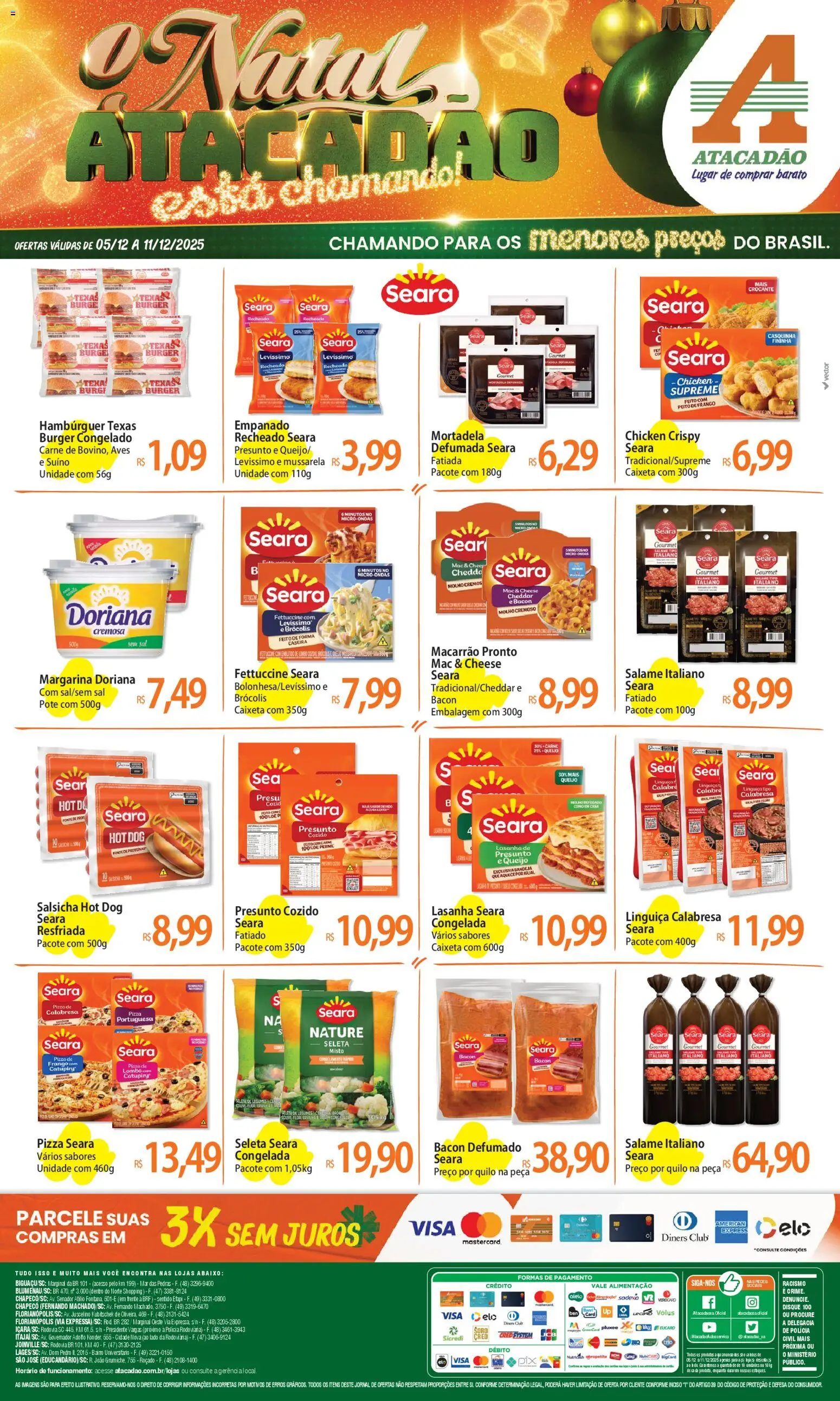 Pré-Visualização do folheto "Ofertas - SC" da loja Atacadão válido a partir de 05/12/2025