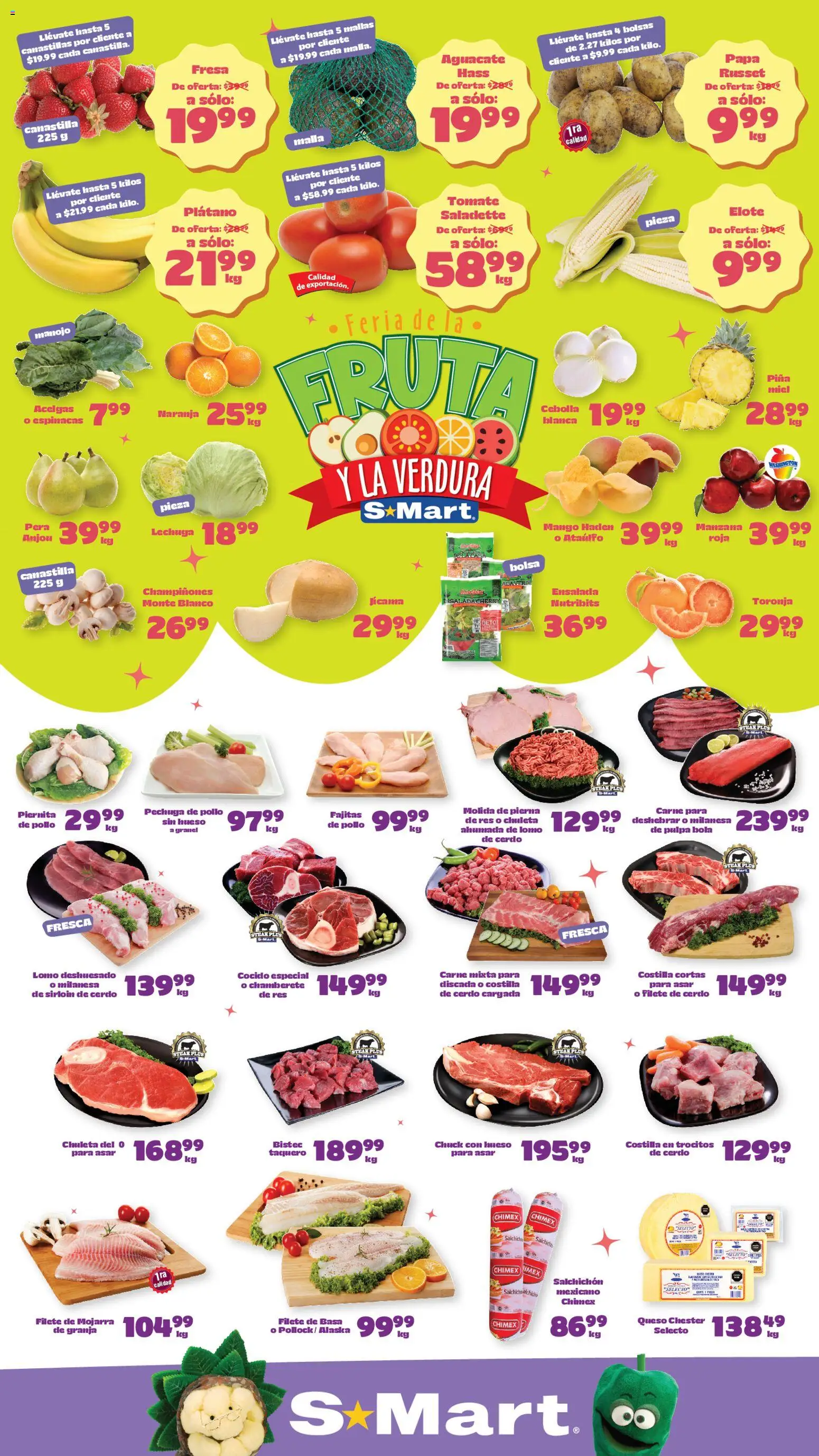 Vista previa las ofertas de la tienda S-Mart - S-Mart folleto desde el 07/04/2026 - Fruta, Papa, Ensalada, Carne, Pera, Miel, Salchicha, Champiñones