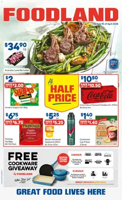 Preview of catalogue Foodland catalogue from shop Foodland valid 15/04/2026