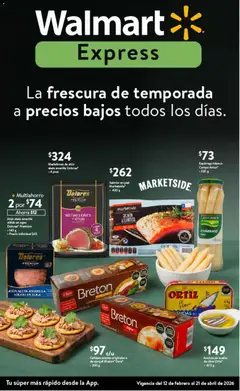 Vista previa las ofertas de la tienda Walmart Express - Folleto La frescura de temporada a precios bajos desde el 12/02/2026 