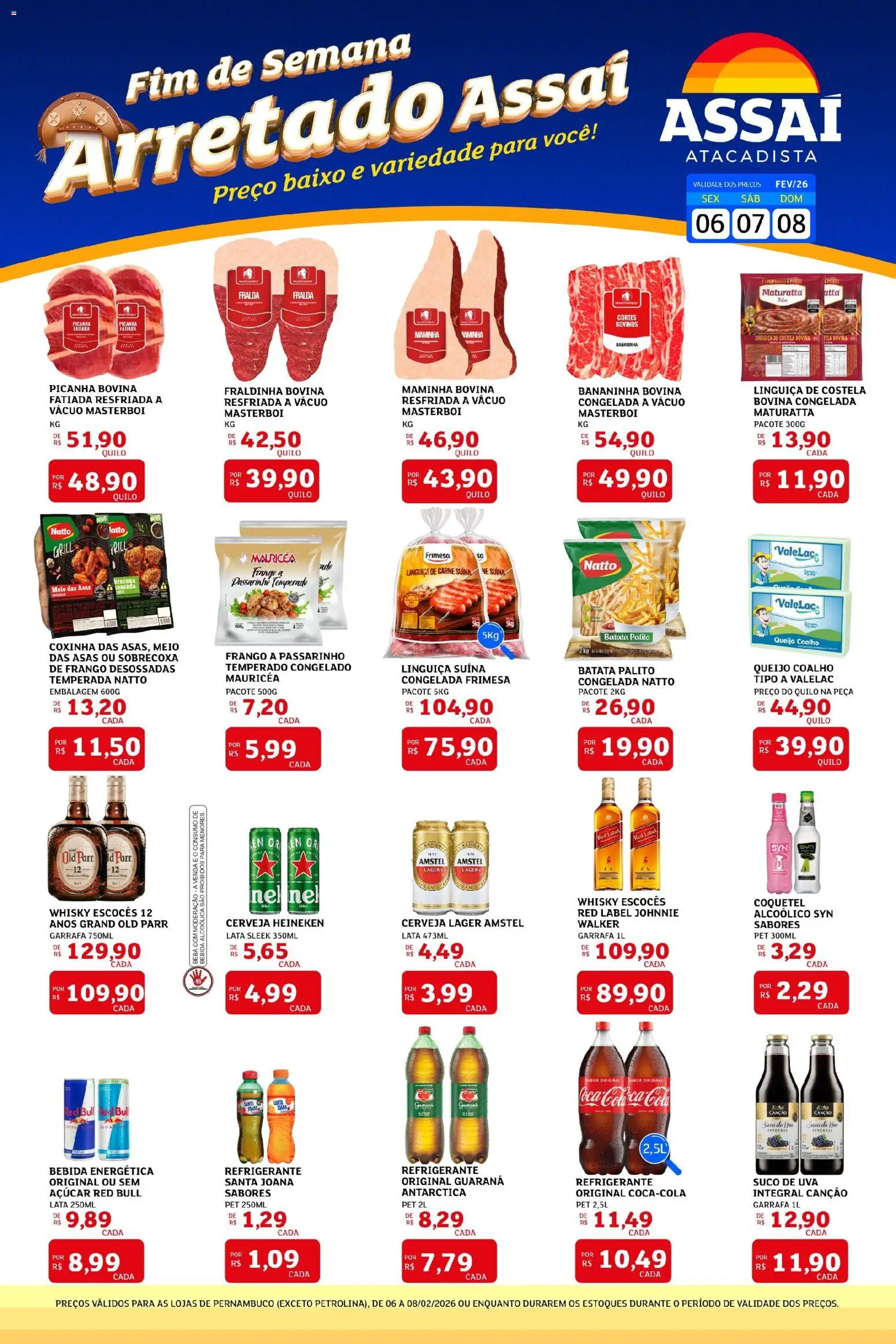 Pré-Visualização do folheto "Encarte - PE" da loja Assaí Atacadista válido a partir de 06/02/2026