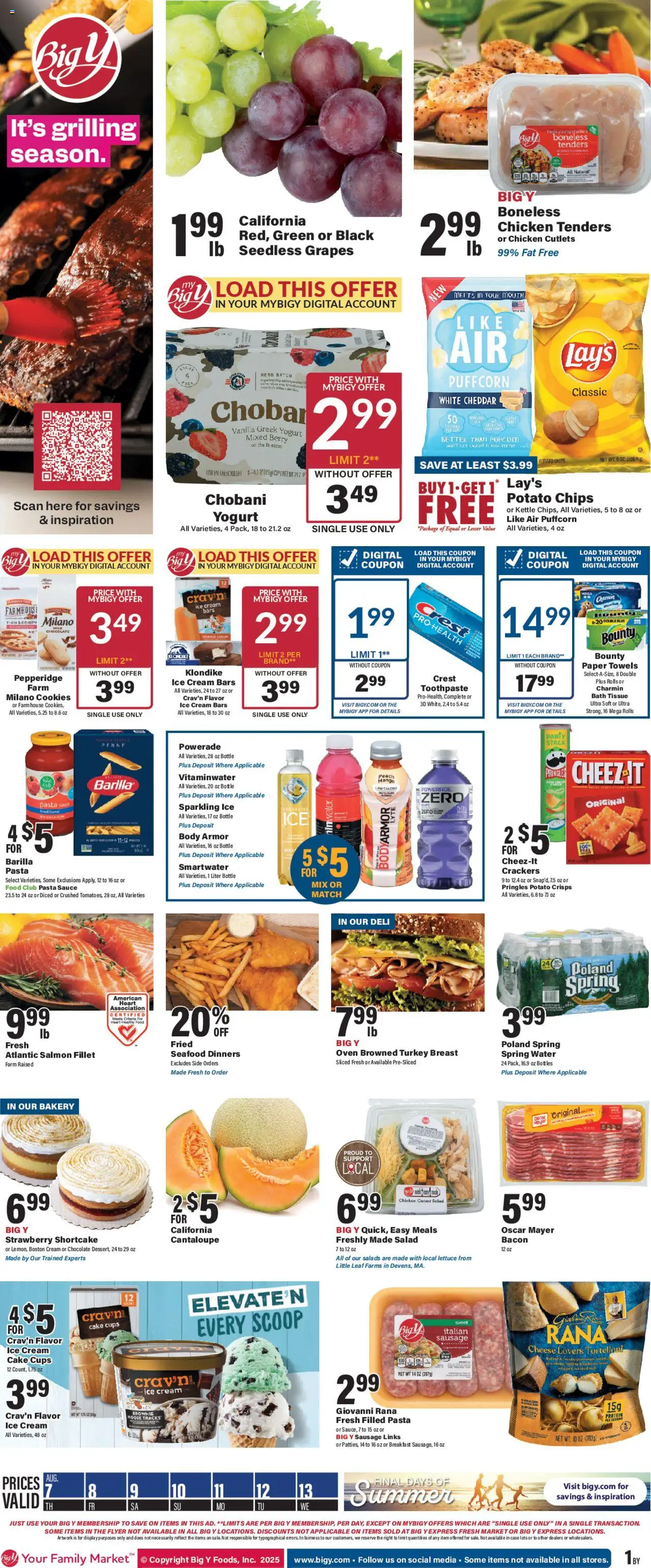 Big Y Weekly Ad from 08/07/2025 - Flyer - Page number 1
