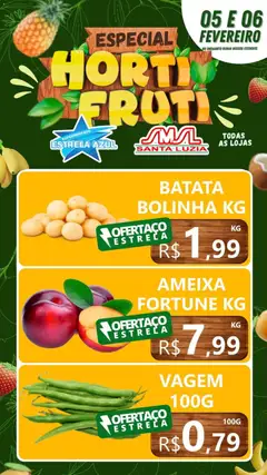 Pré-Visualização do folheto "Ofertas Hortifruti" da loja Estrela Azul válido a partir de 05/02/2026