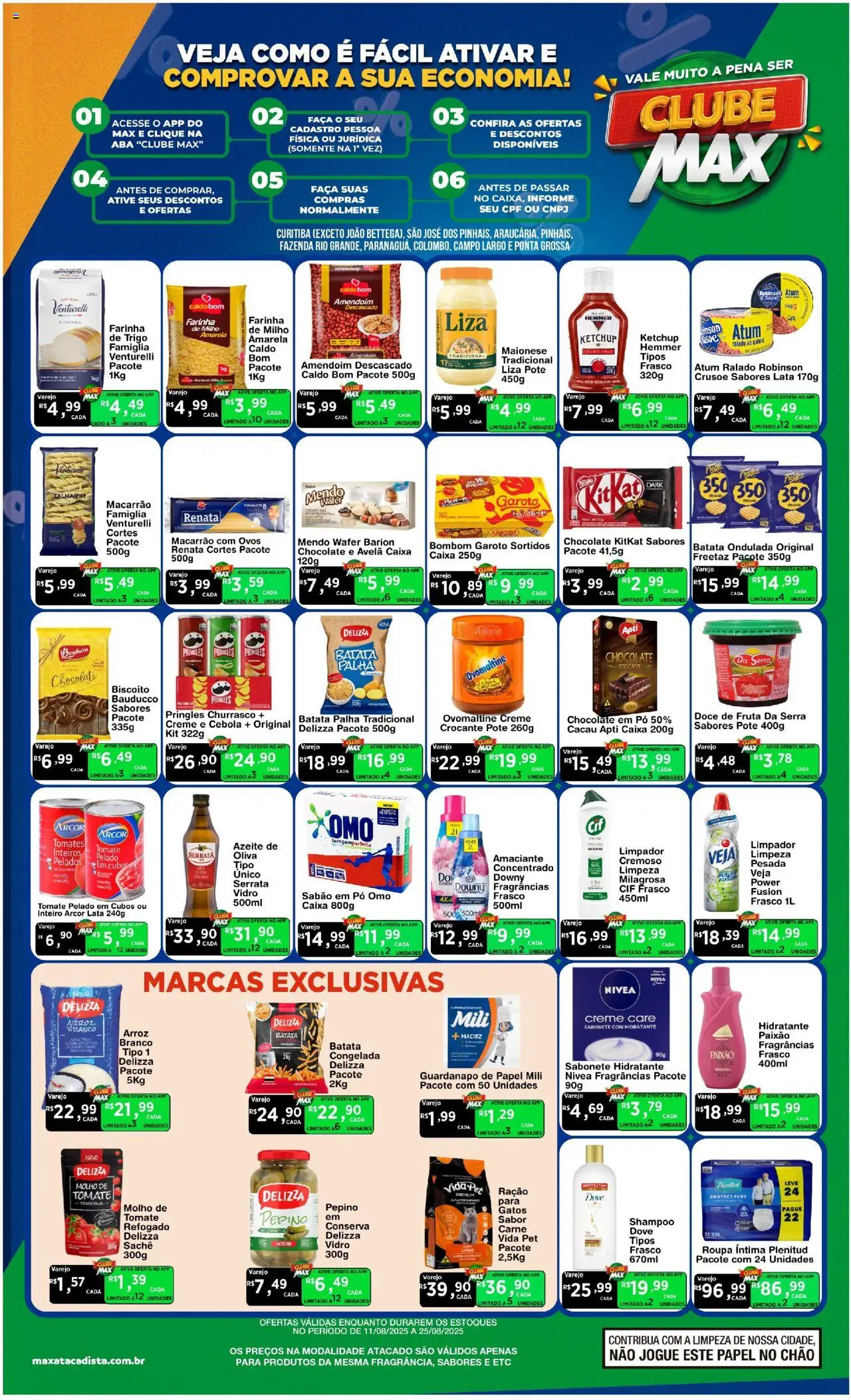 Max Atacadista folheto "Ofertas Clube" válido a partir de 11/08/2025 - número de página 1
