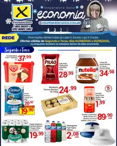 Pré-Visualização do folheto "Ofertas Especiais" da loja X Supermercados válido a partir de 04/08/2025