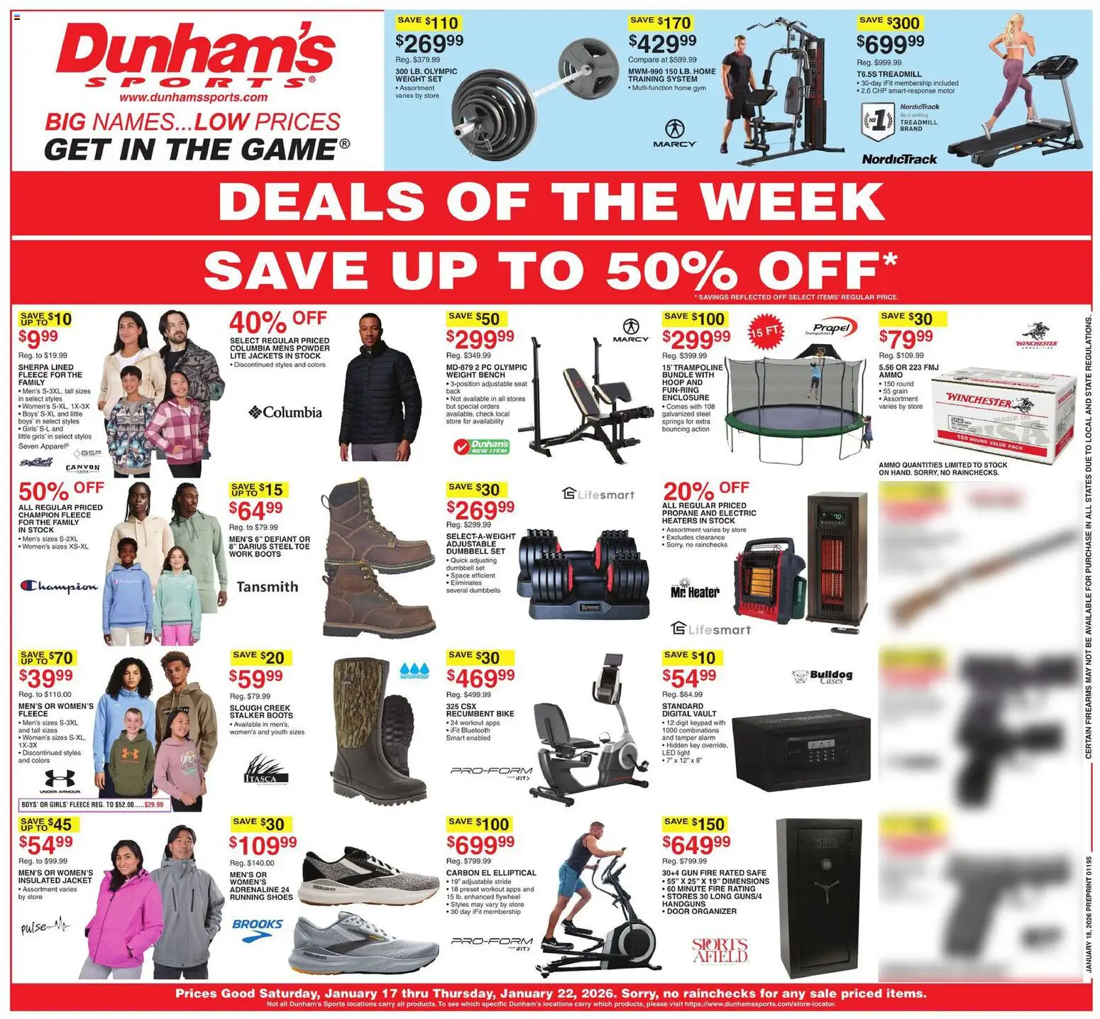 Ad Preview of Dunham's Sports Weekly Ad from 01/17/2026