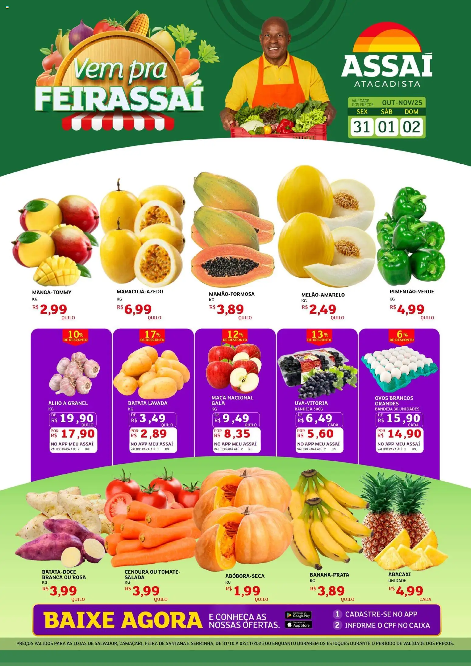 Pré-Visualização do folheto "Encarte - BA" da loja Assaí Atacadista válido a partir de 31/10/2025