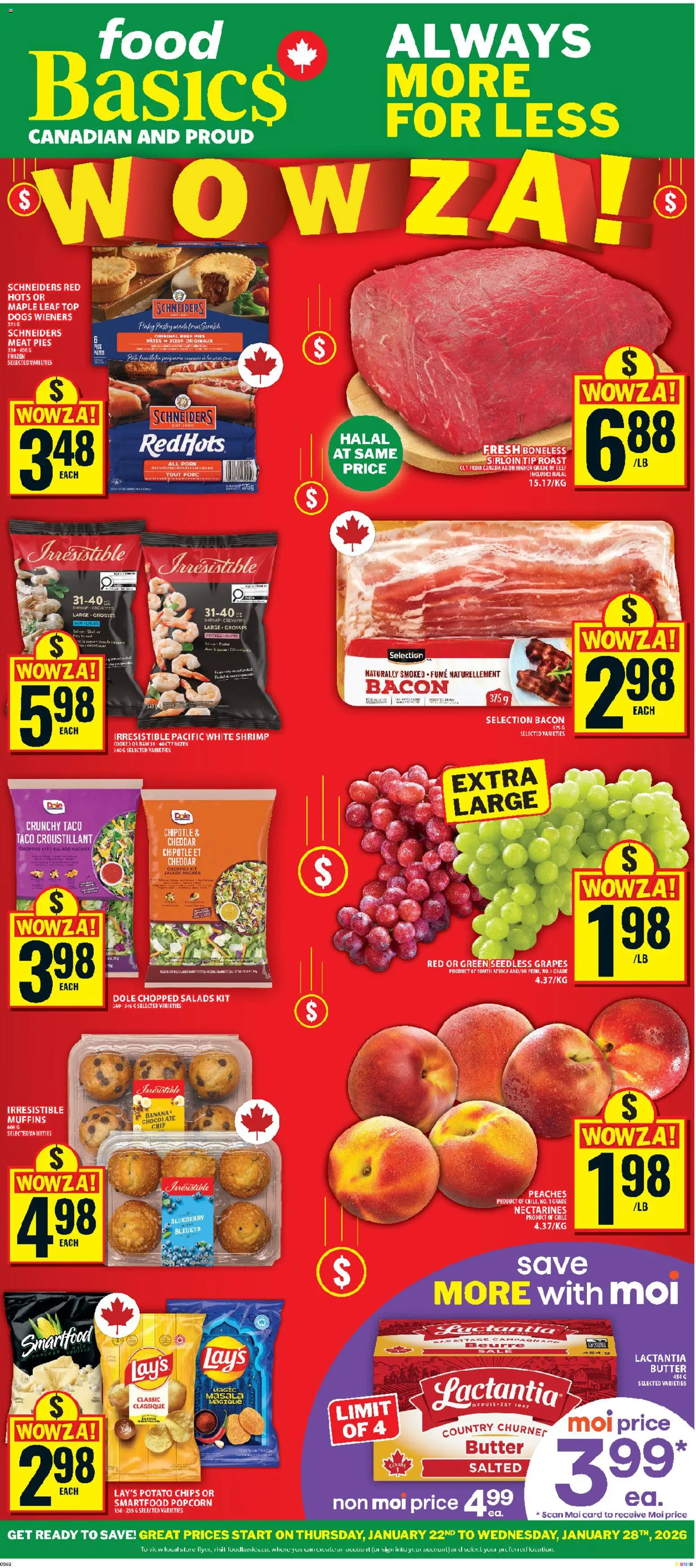 Preview of leaflet Cornwall from shop Food Basics is valid from Jan 22, 2026 - Chocolate, Pastry, Meat, Butter, Bacon, Pork, Roast, Nectarines