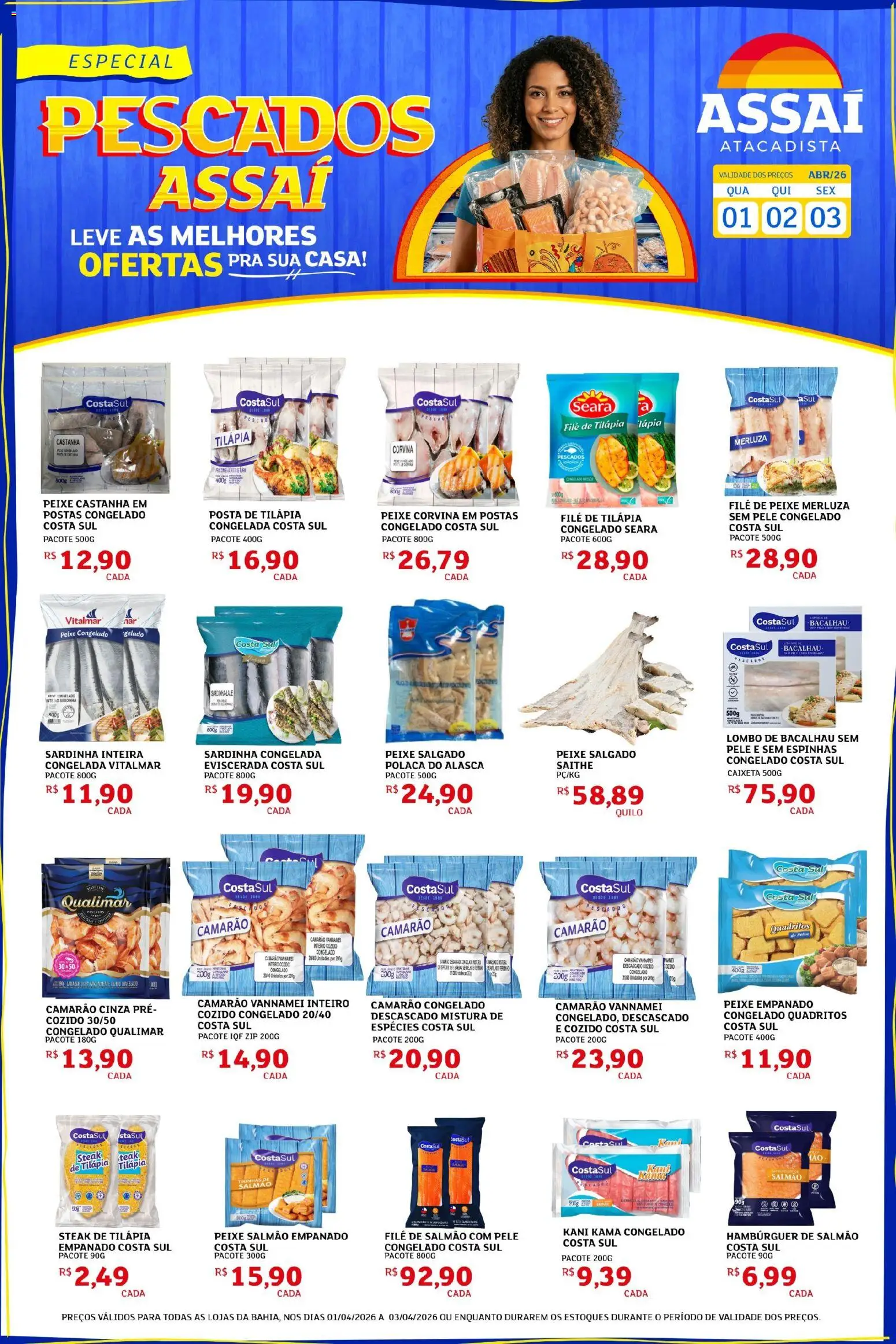 Pré-Visualização do folheto "Assaí Atacadista ofertas - BA" da loja Assaí Atacadista válido a partir de 01/04/2026