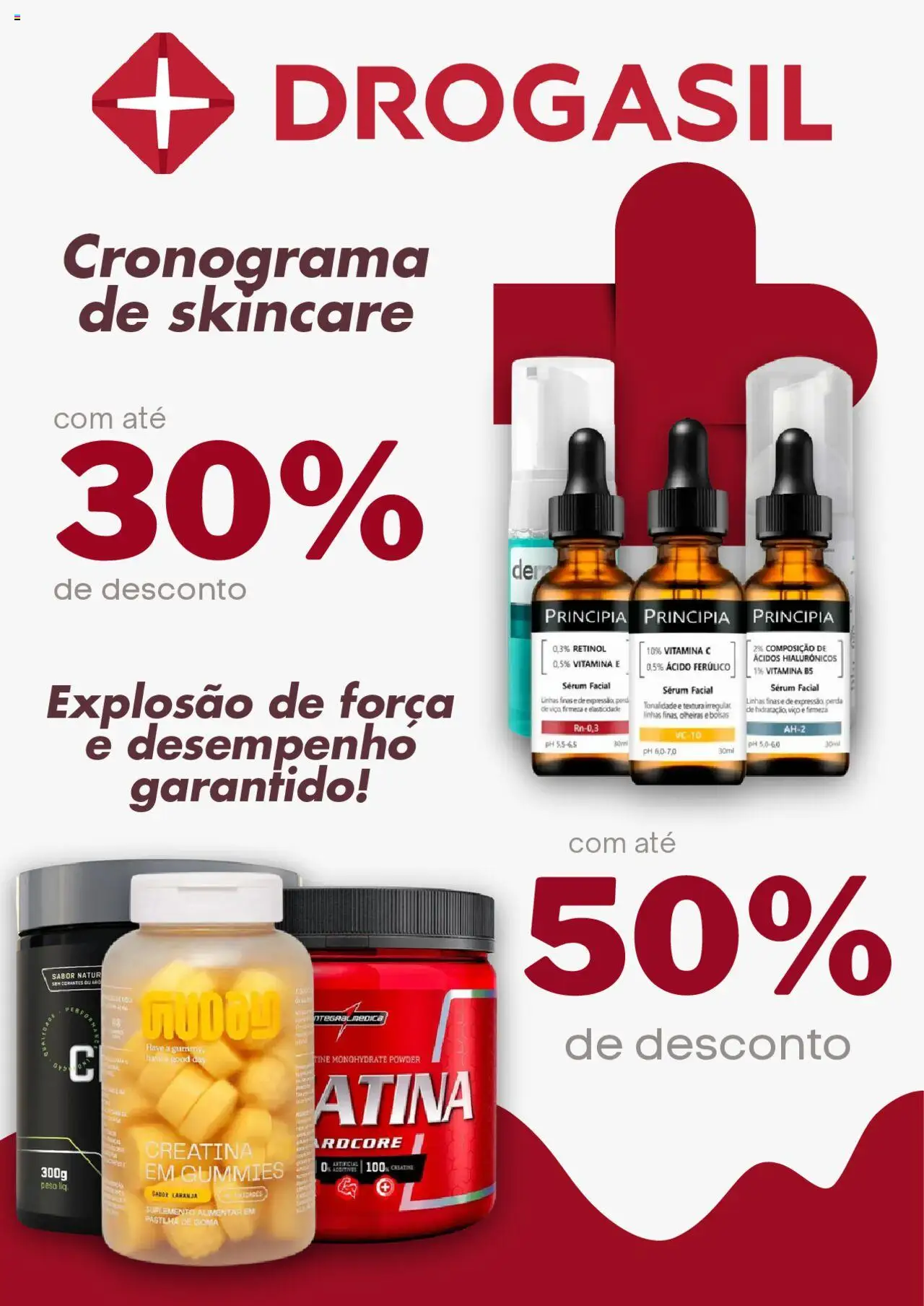 Drogasil folheto "Catálogo atual" válido a partir de 06/10/2025 - número de página 1 - Creatina, Vitamina c, Sérum