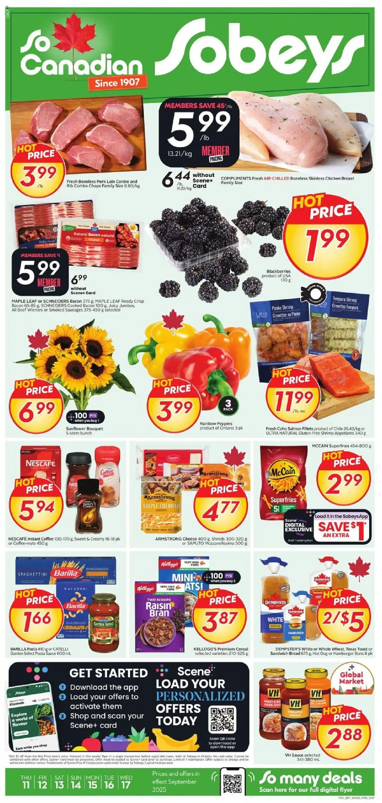 Sobeys flyer valid from Sep 11, 2025 - page number 1