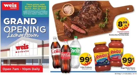 Ad Preview of Weis Grand Opening from 11/06/2025