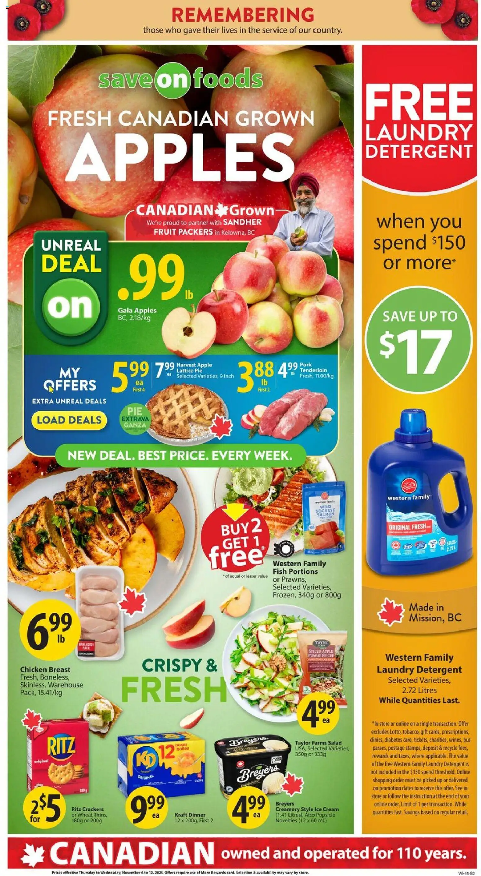 Preview of leaflet Weekly Flyer - AB from shop Save on foods is valid from Nov 06, 2025