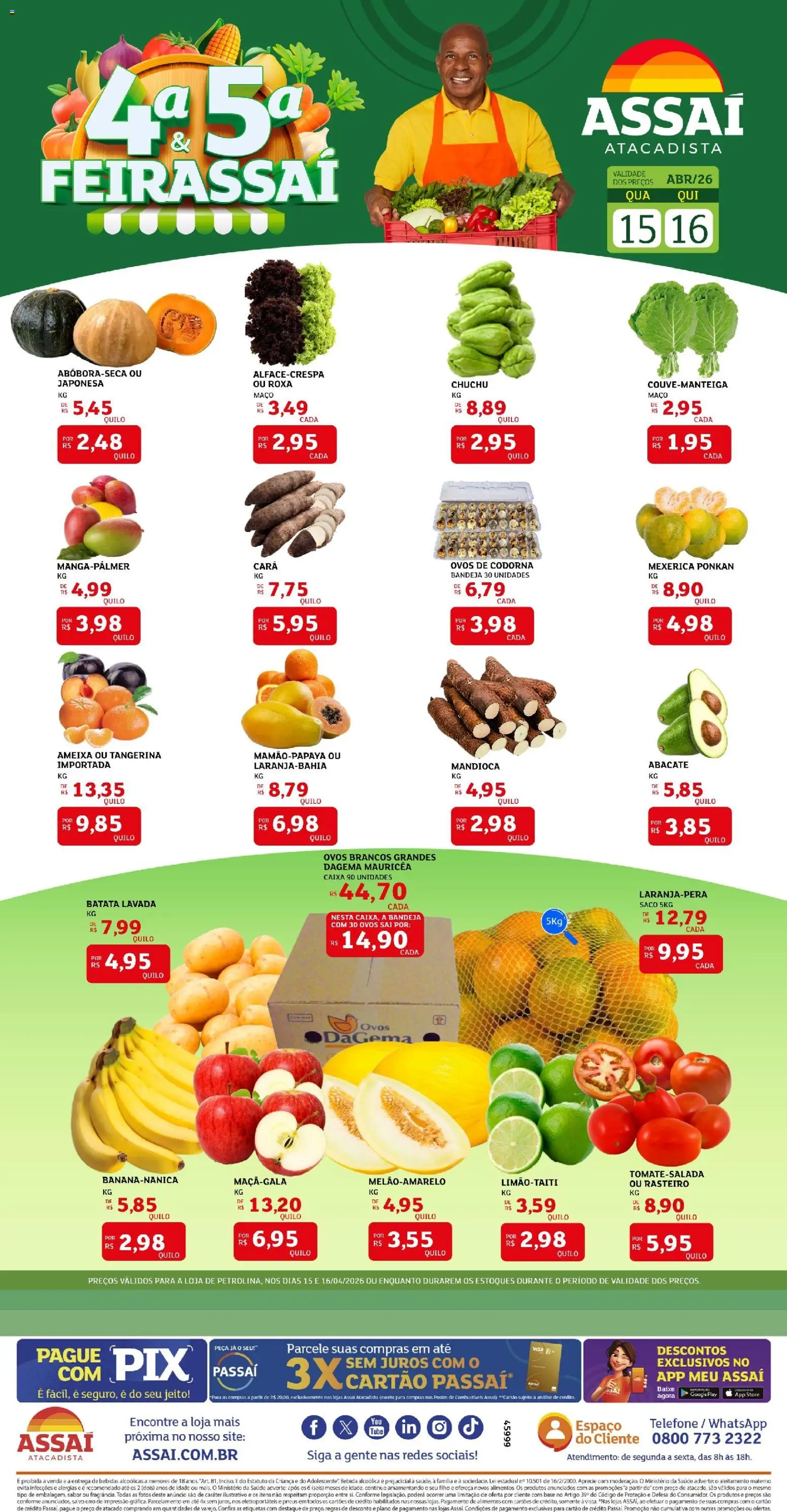 Pré-Visualização do folheto "Assaí Atacadista ofertas - PE" da loja Assaí Atacadista válido a partir de 15/04/2026
