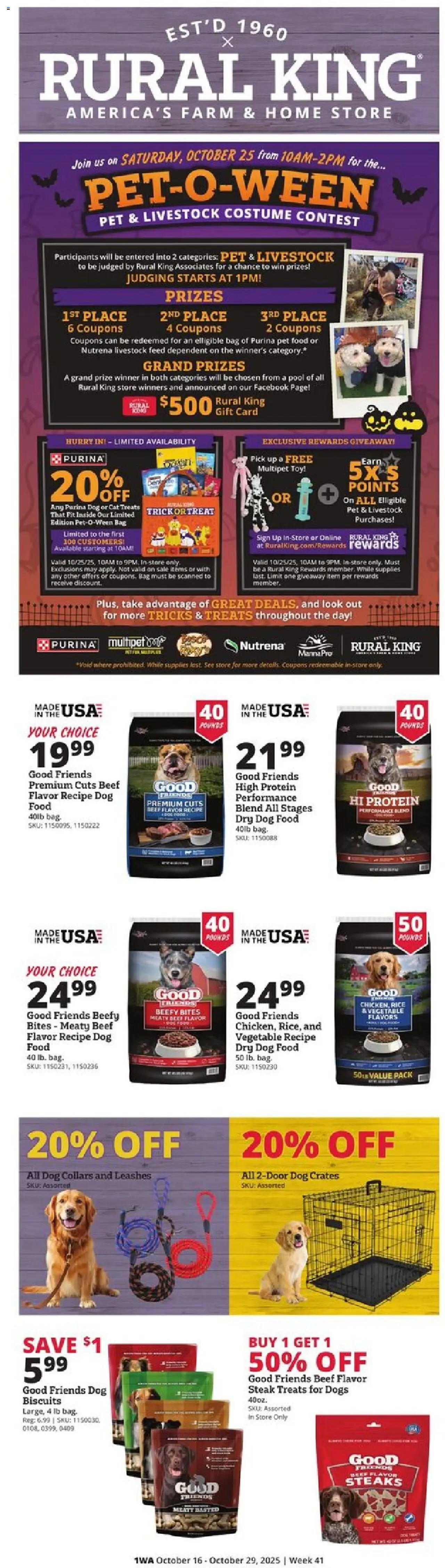 Rural King Weekly Ad from 10/16/2025 - Flyer - Page number 1